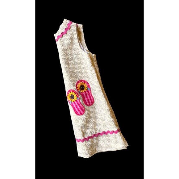 The Bailey Boys Girls Dress Seersucker Yellow White Flip Flops Back Butt… - Picture 3 of 12